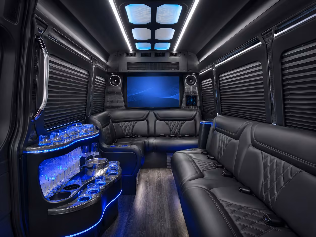 14 passenger sprinter limousine interior