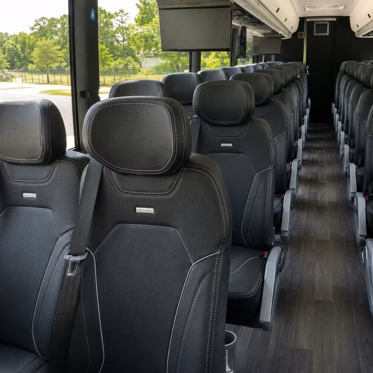 columbus charter bus interior