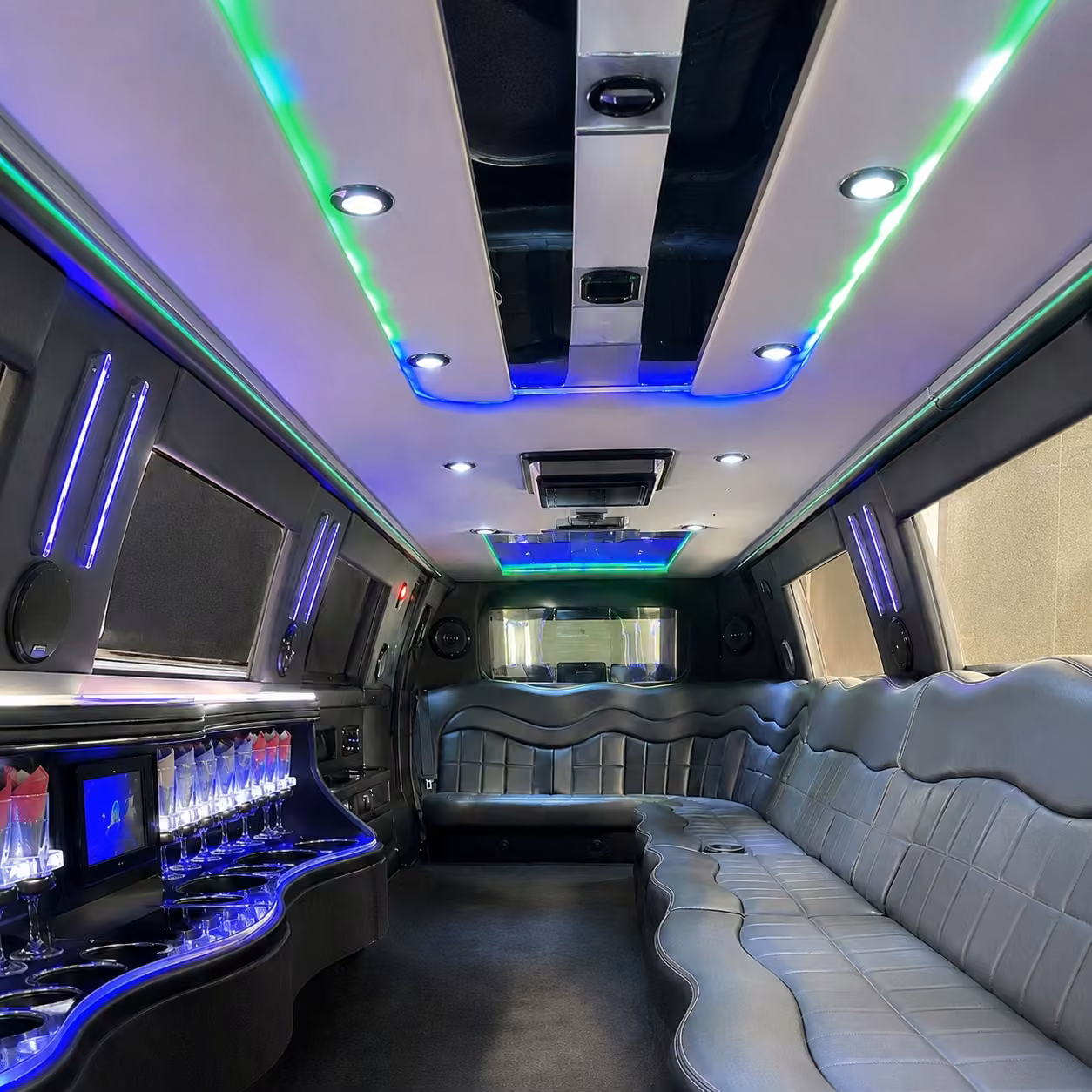escalade limo interior